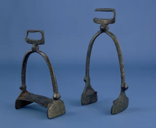 Stirrups found in the river Cherwell, Magdalen Bridge, Oxford, probably early 11th century